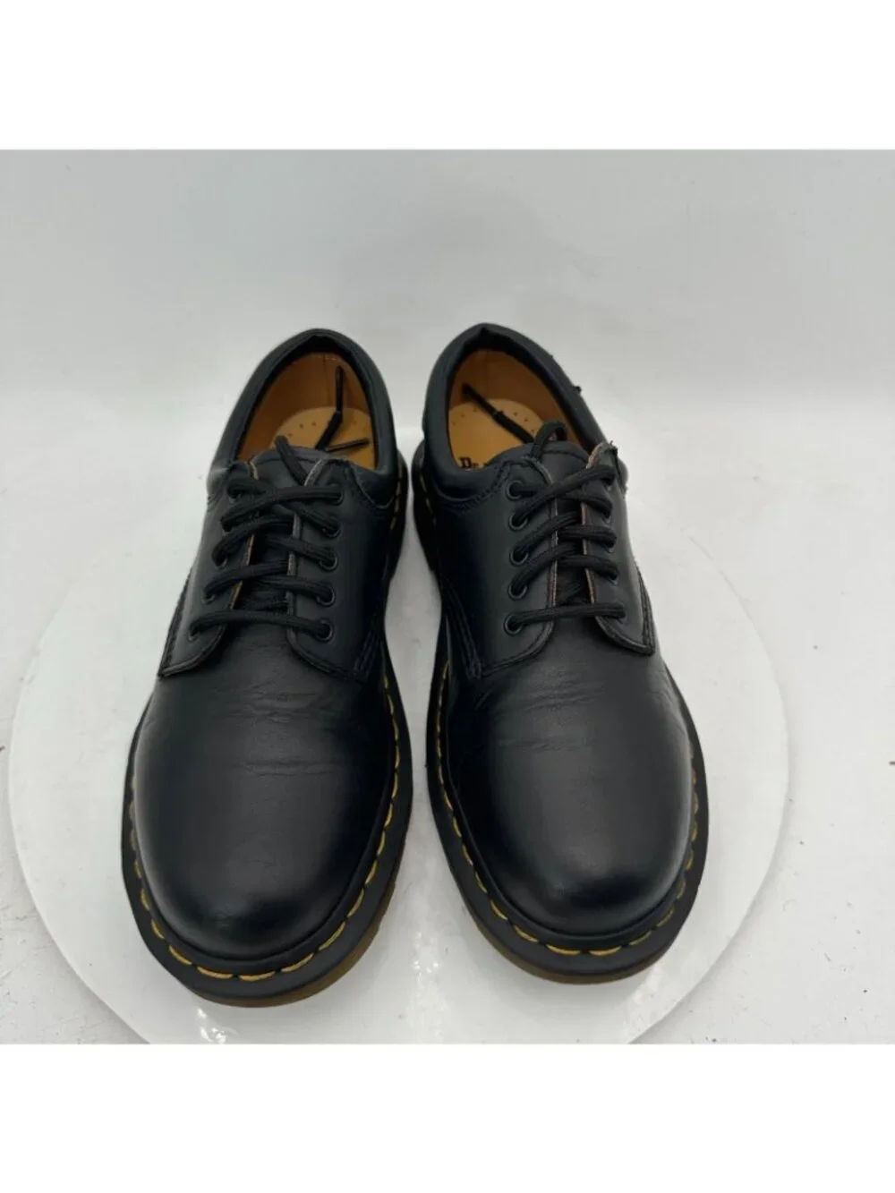 Dr. Martens 8053 Quad Men Size 6 Black Polished Smooth leather 5 Eye Derby Shoes